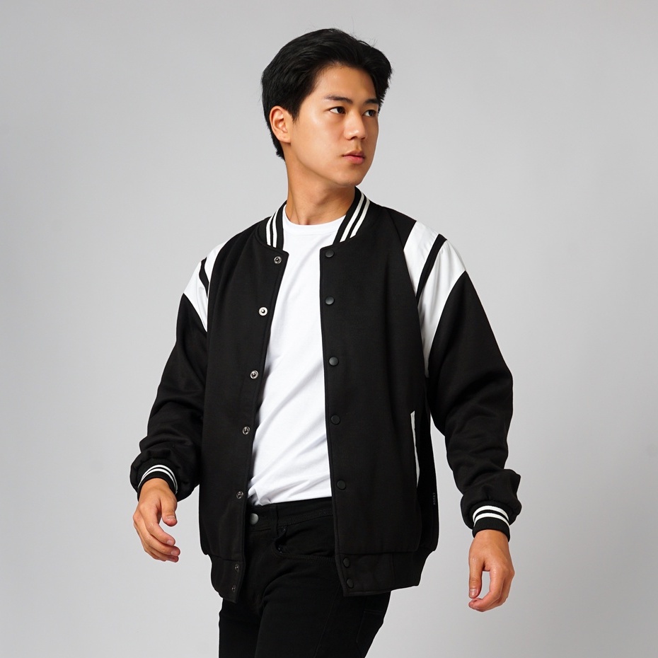 Jacket Bomber Varsity Champions Black