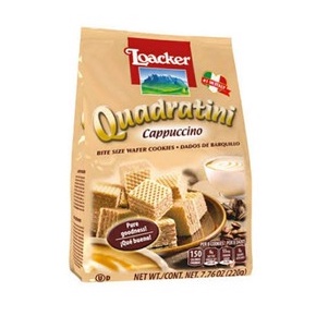 

LOACKER QUADRATINI CAPPUCINO 220 GR / WAFER DENGAN KRIM CAPPUCINO