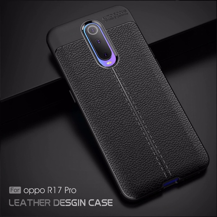 Unik OPPO R17 PRO Case Auto Focus Anti Crack Leather Softcase Kulit R 17