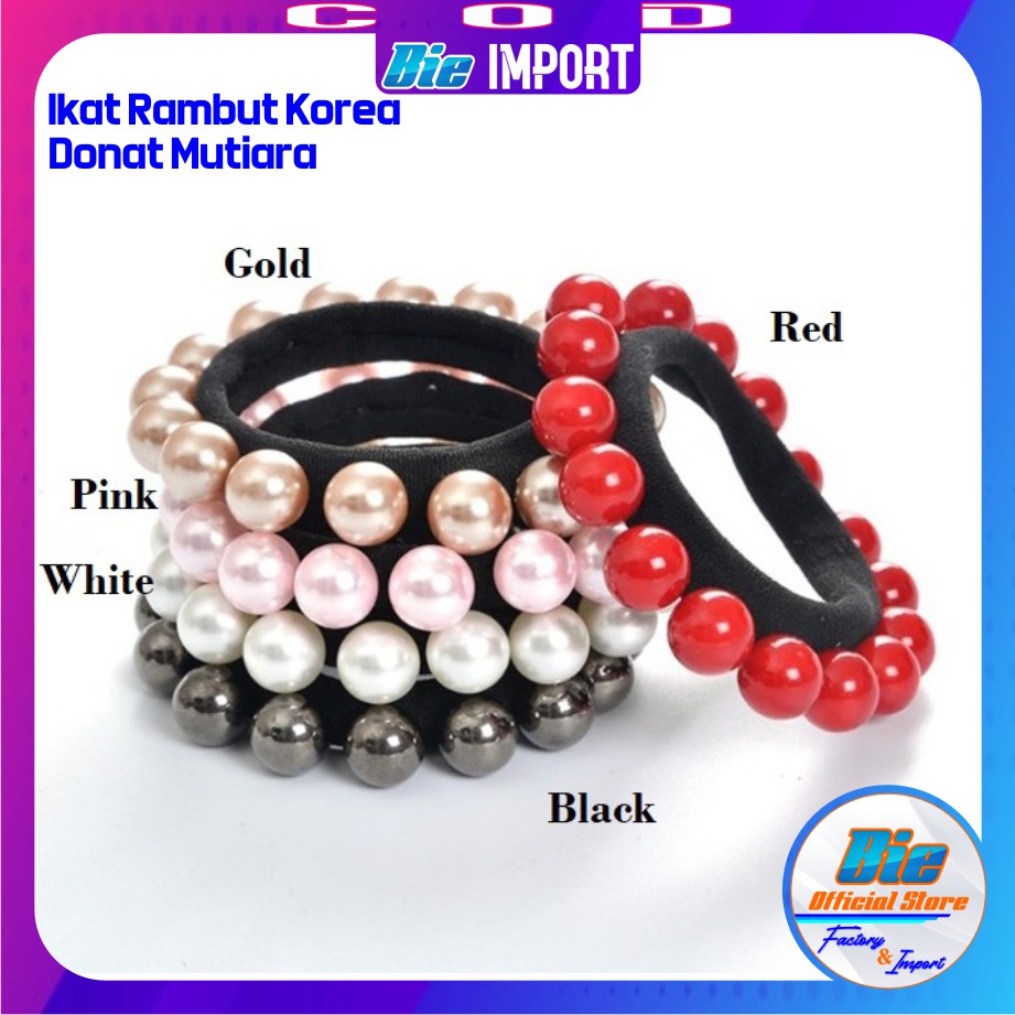 Ikat Rambut Korea Mutiara Premium Impor Best Seller