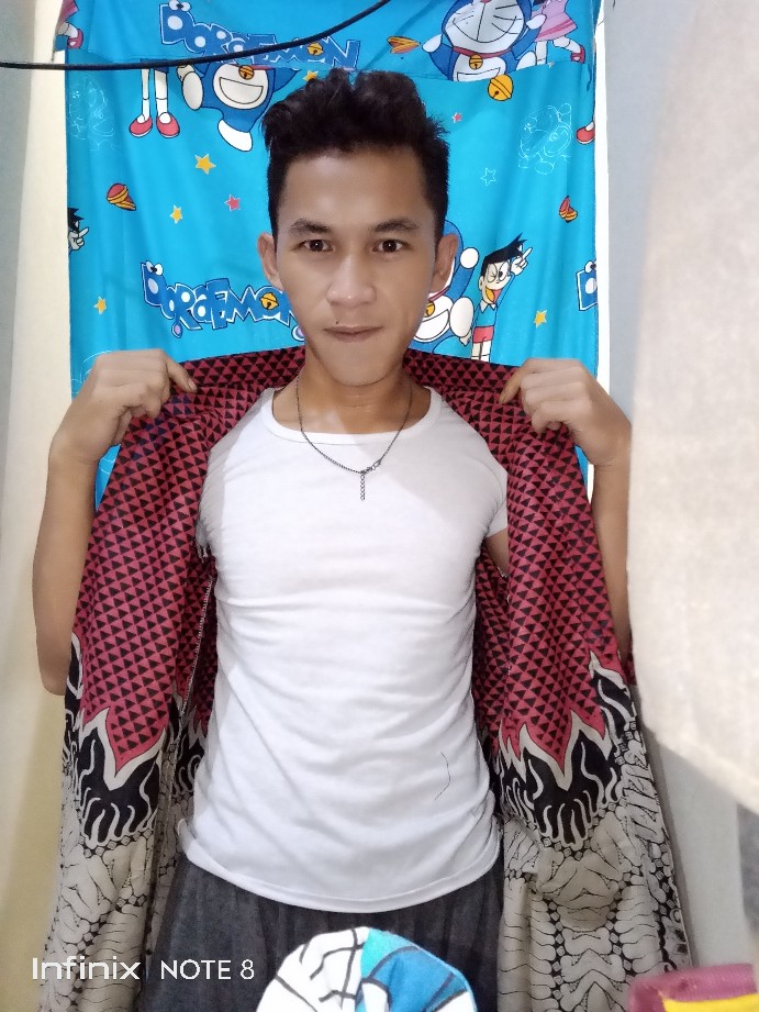 Batik Couple Keluarga Sania Ruffle Ori Ndoro Jowi Dnt Motif Bara Api Merah