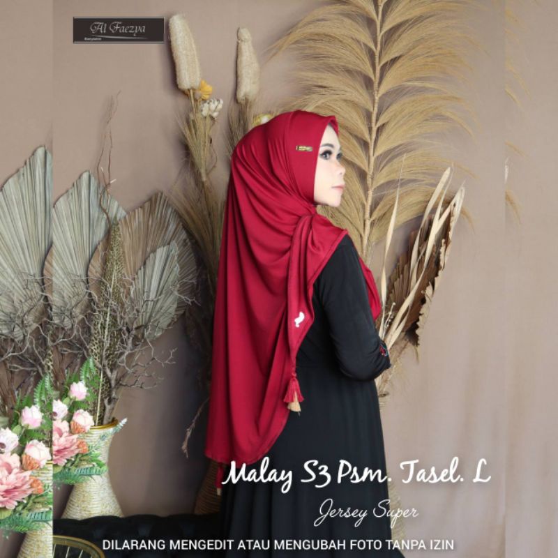 Jilbab s3 malay tasel ori Alfaezha