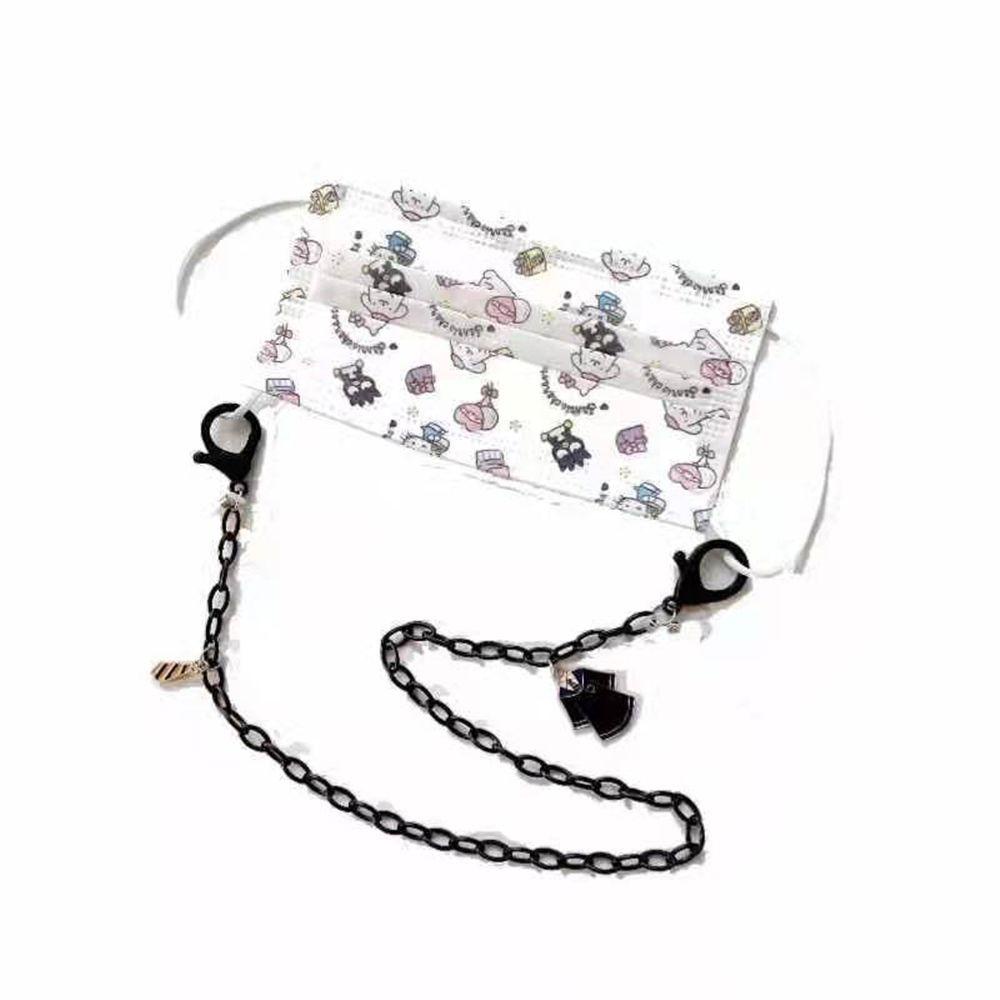 R-flower Chains Cartoon Holder Kacamata Hitam Lanyard