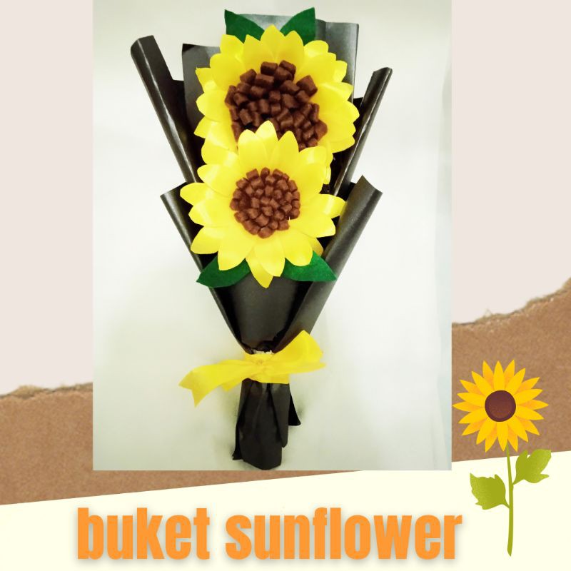 buket bunga matahari buket sunflower palsu buket simpel