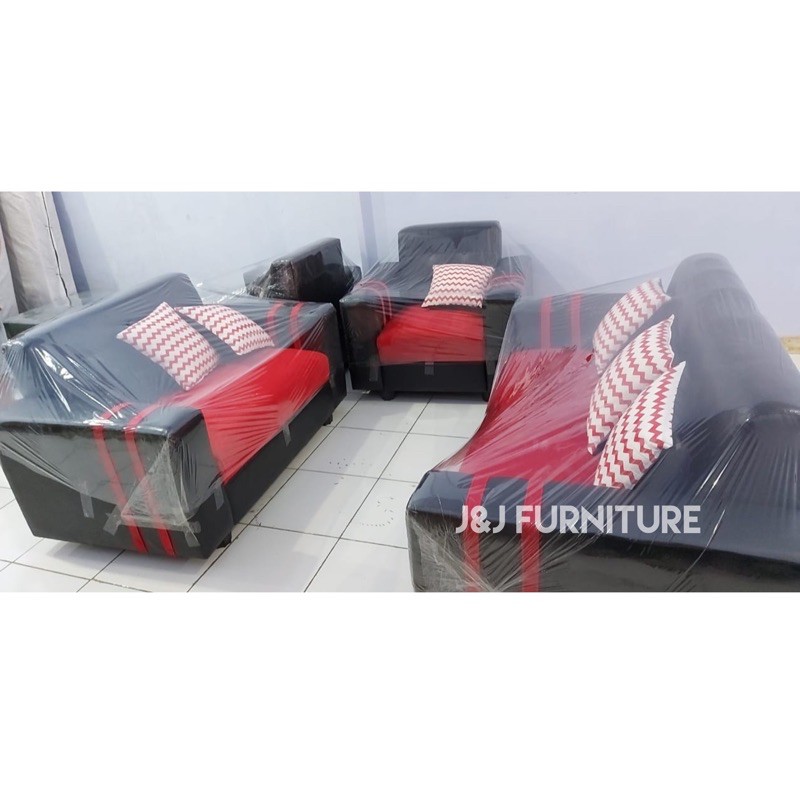 sofa minimalis merah 321 murah
