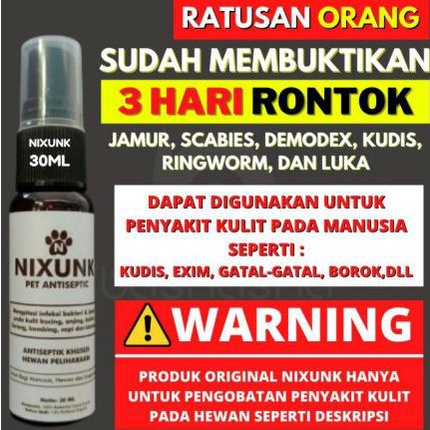 ready NIXUNK OBAT JAMUR KUCING ANJING KELINCI OBAT SCABIES 30ML