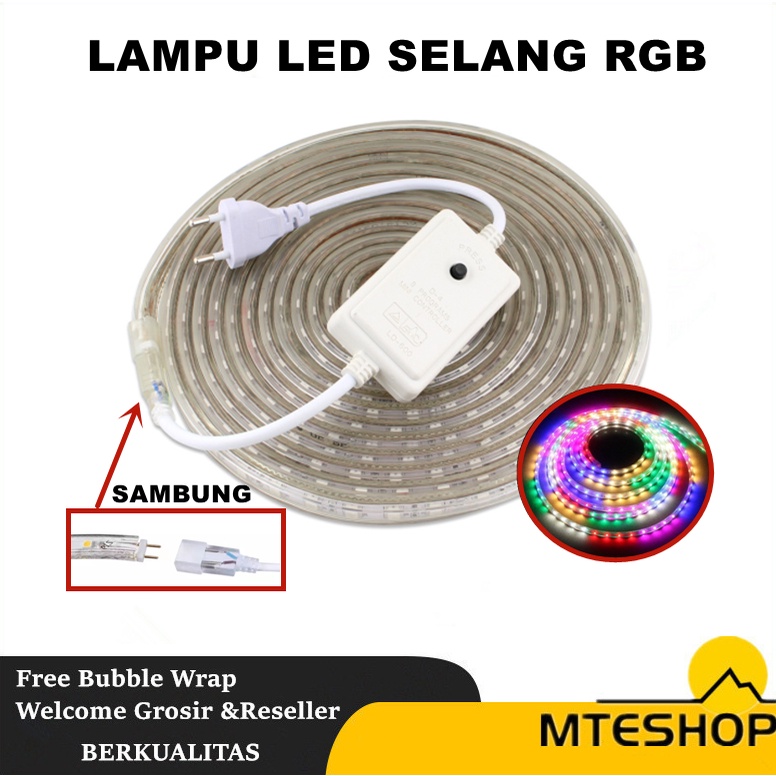 MTE Lampu LED STRIP SELANG 2835 10M 220V OUTDOOR RGB