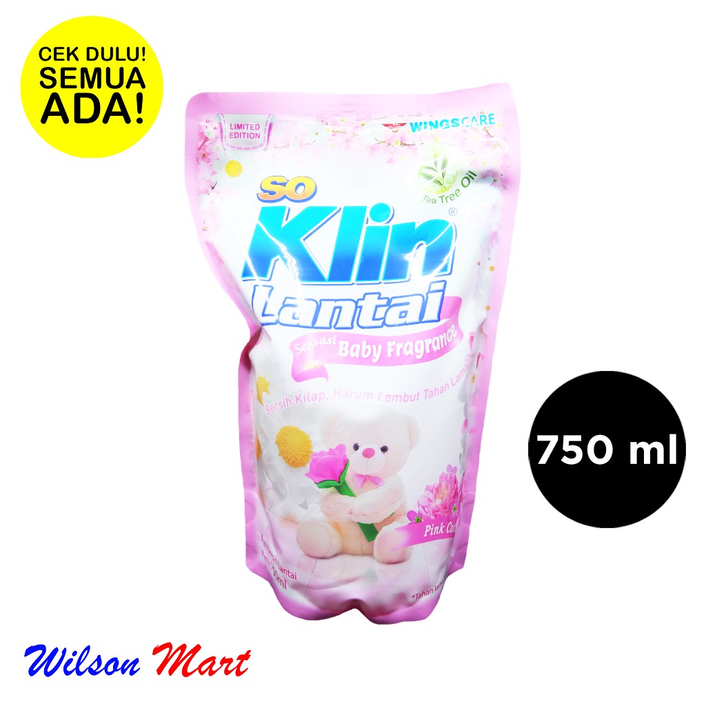 SO KLIN LANTAI BABY FRAGRANCE PINK COTTON 750 ML REFILL