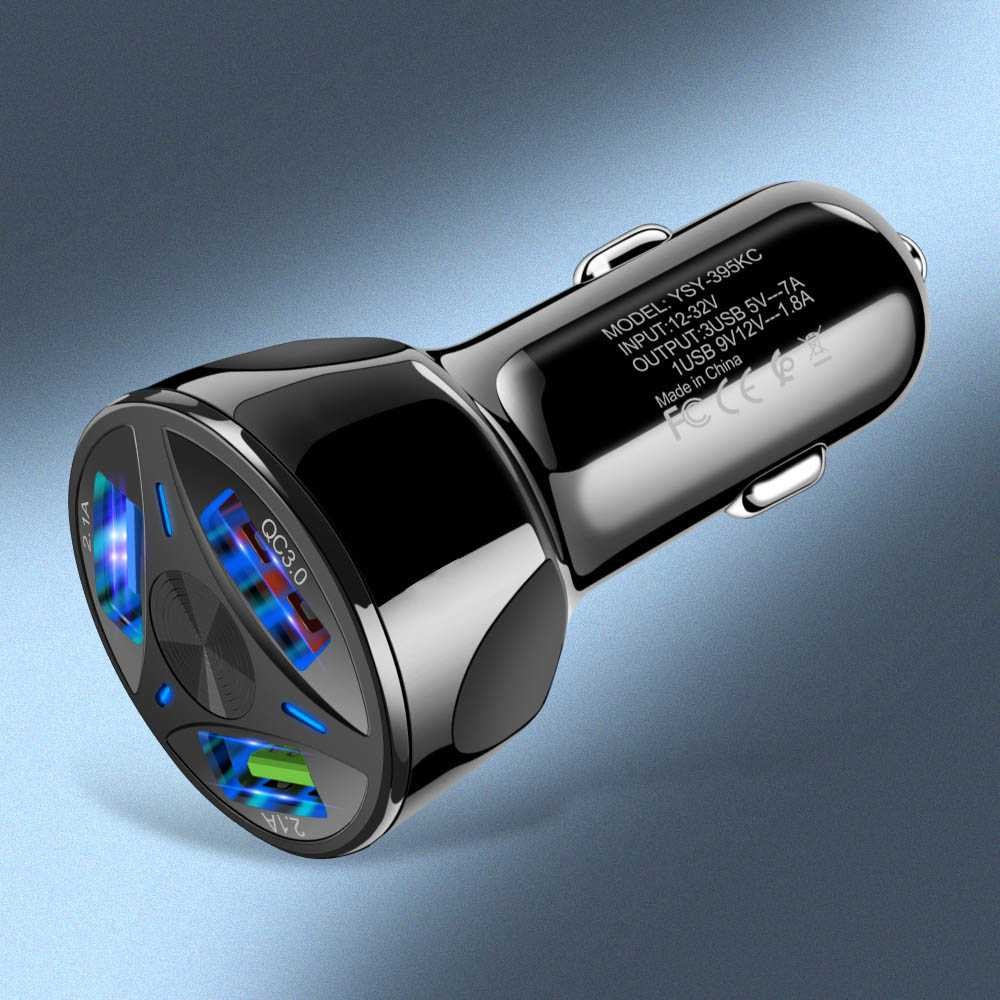 Mall Suhach Car Charger Mobil USB 3 Port 2.1A QC3.0 - APD-369 TItanGadget