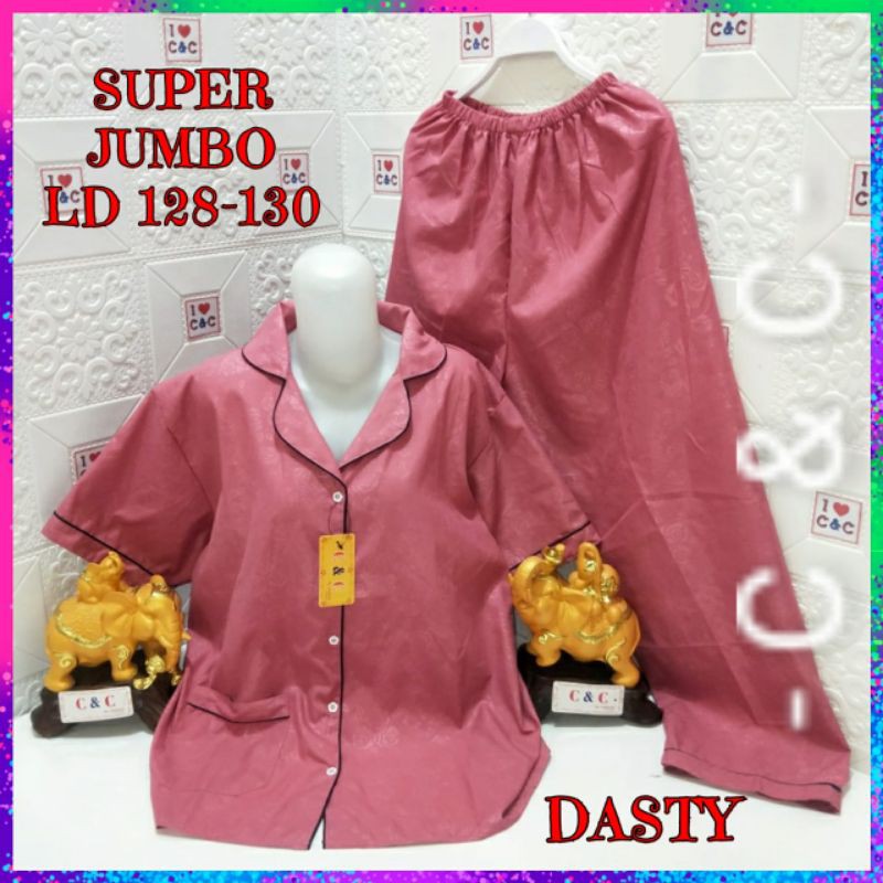 CNC - BAJU TIDUR WANITA SUPER JUMBO CP 5XL/LD 130/HEMBOS-Dasty