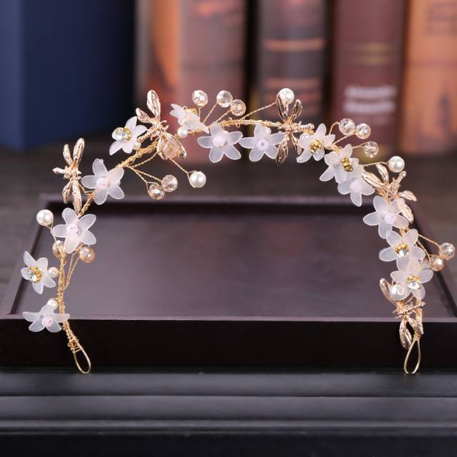 HED-03 Headpiece bunga cantik hiasan rambut pesta pengantin wanita