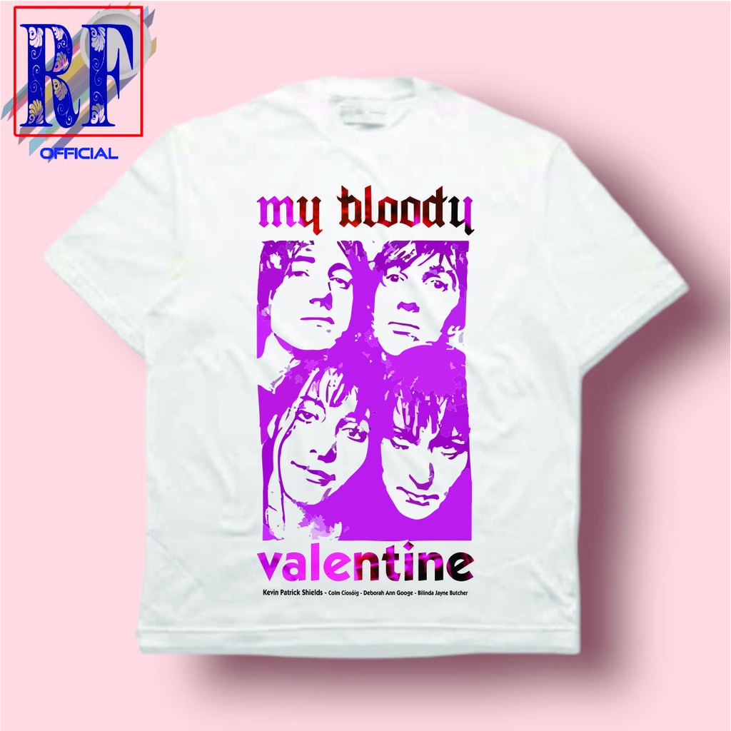 KAOS BAJU LOVELESS “MY BLOODY VALENTINE” | T-SHIRT BAND LOVELESS | BAJU BAND LOVELESS HITAM PRIA MUS