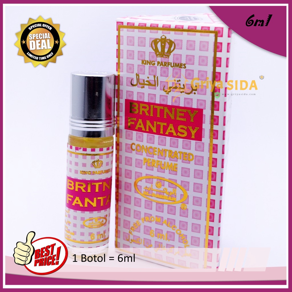 Parfum Britney fantasy 6ml alraehan aroma al raehan mirip al rehab parfum Harga grosir PROMO!!