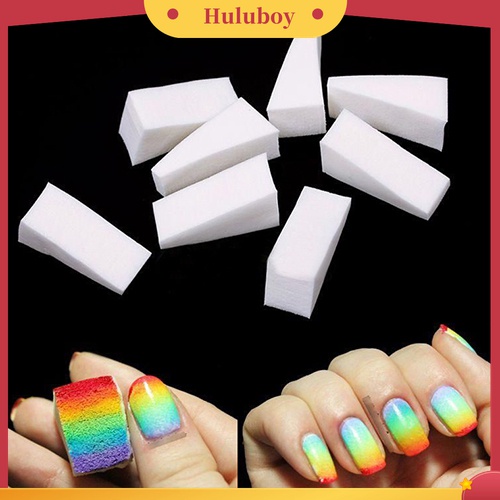 Huluboy Huluboy♡ 8pcs Spons Untuk Kutek Gel UV Akrilik Manicure DIY