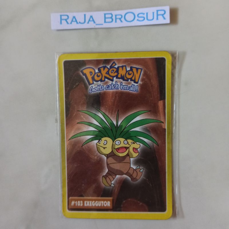 Kartu Stiker Mainan Jadul Langka Pokemon Indigo League-Kanto Region Gen1 Hadiah Cup Cup Pop CuCu Pop