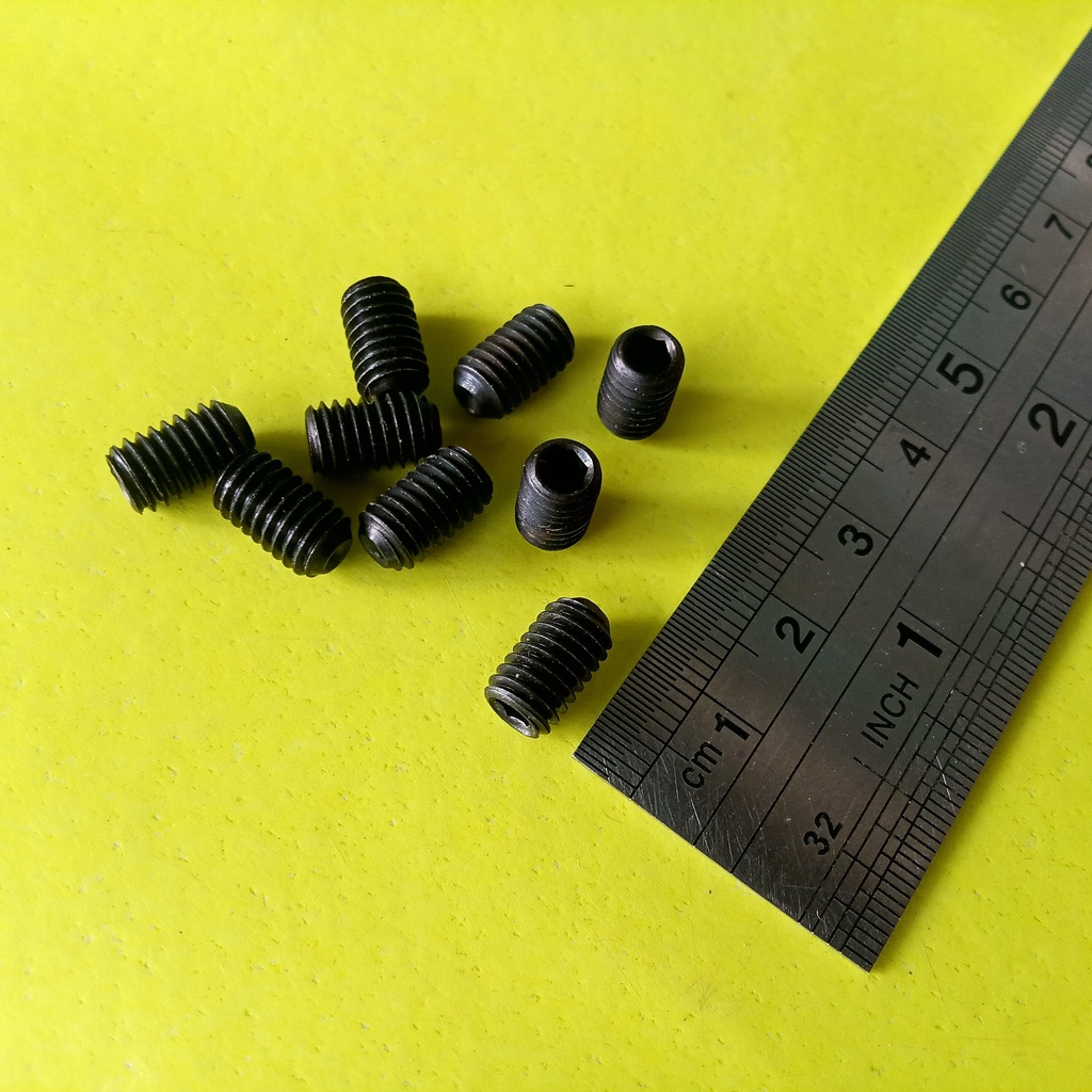 BAUT L TANAM M6 X 10 BAJA KUNCI L3 / L 3 / BAUT L TANAM M6X10 / BAUT L SET M6X10 BAJA HITAM SOCKET S