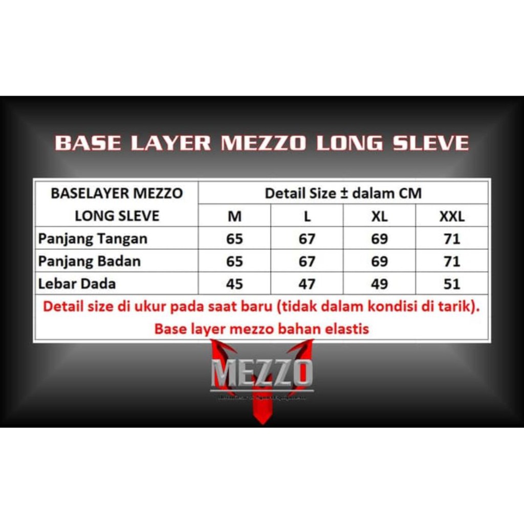 Baselayer Mezzo Long Sleeve | Baselayer Pengendara Motor | Kaos Pria