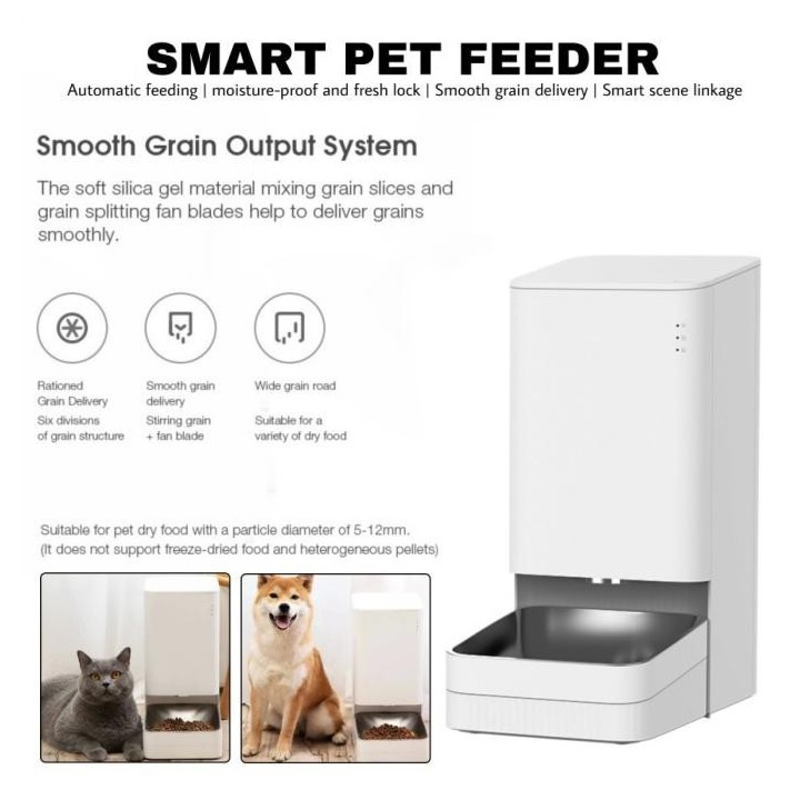 MIJIA Automatic Smart Pet Feeder XWPF01MG - Dispenser Makanan Hewan Otomatis 3.6L - Koneksi ke Smartphone