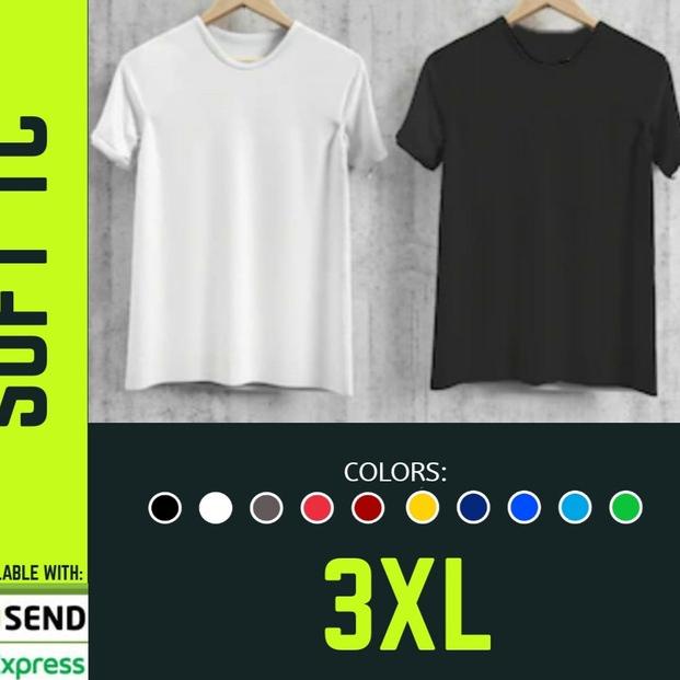 ♬ KAOS POLOS ATASAN PRIA WANITA PENDEK HITAM PUTIH WARNA JUMBO XXXL - Merah Maroon ✪