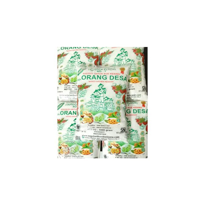 

[COD] Tepung Tapioka Cap Orang Desa 1kg Wangi Pandan Sagu Tani Kanji 1 KG [COD]