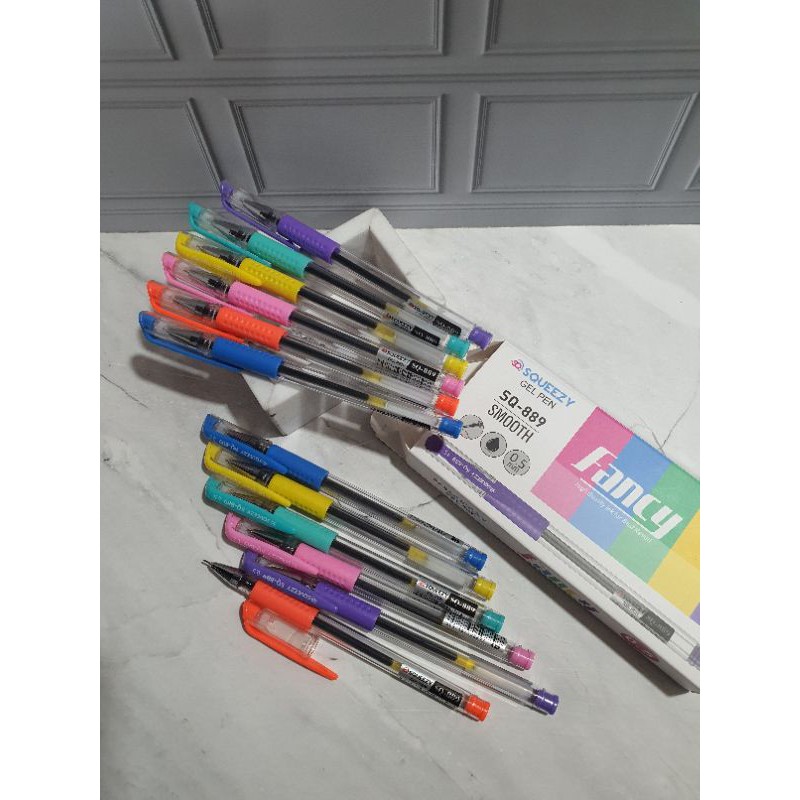 (12pc) pen gel murah/gel pen hitam/bolpen gel termurah/pen murah/pena/pulpen gel-2