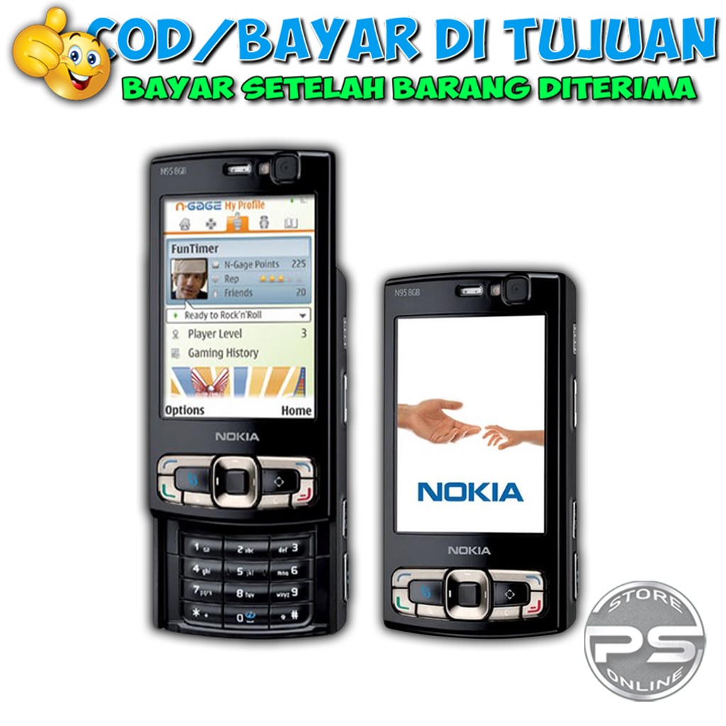 HP Nokia N95 Rom 8GB Sliding - HP Jadul - HP sliding / geser - HP Sliding Mewah
