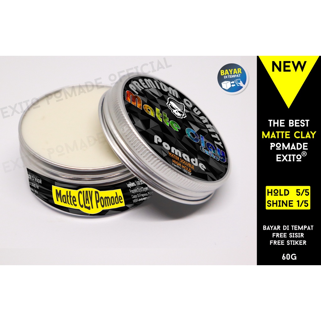 POMADE MATTE CLAY 100G Waterbased Strong Hold 3.5oz Exito