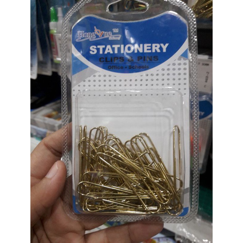 Jual Paper Clip Gold Emas (besar) - Penjepit Kertas | Shopee Indonesia