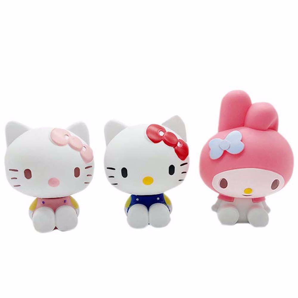 Lanfy My Melody 3pcs/set Model Koleksi PVC Dekorasi Desktop KT Mainan Model Anime Figure Toys