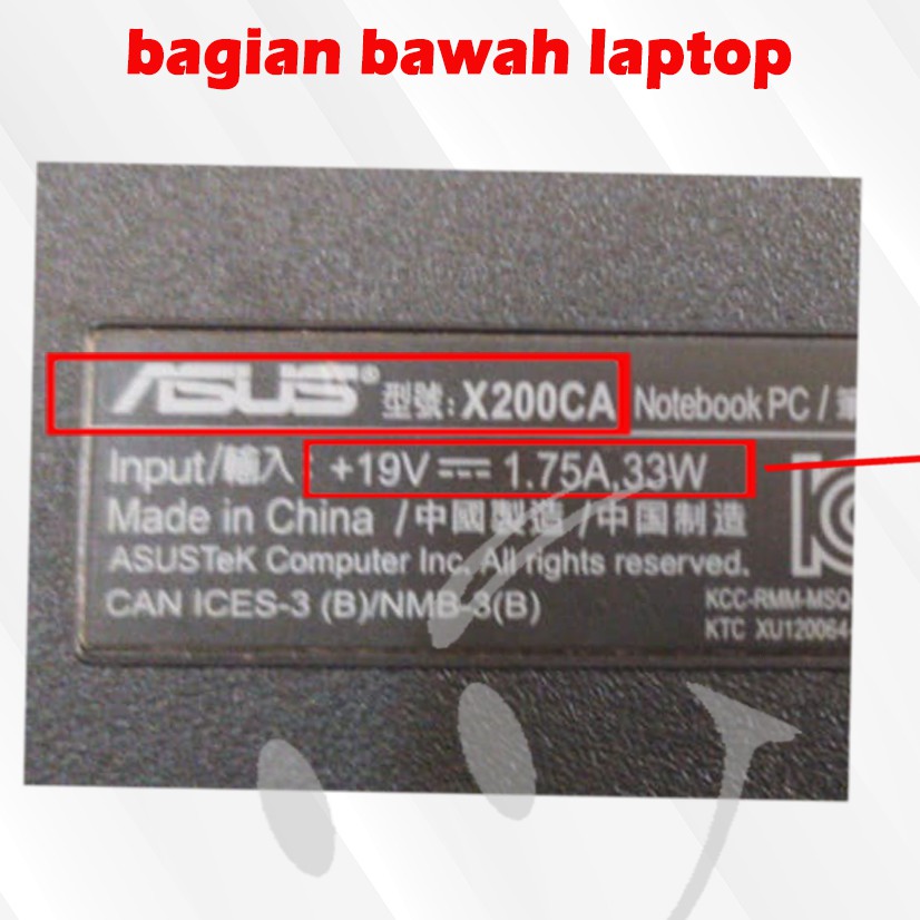 Charger Laptop Asus Original X441M E410M A409M X441N A416M