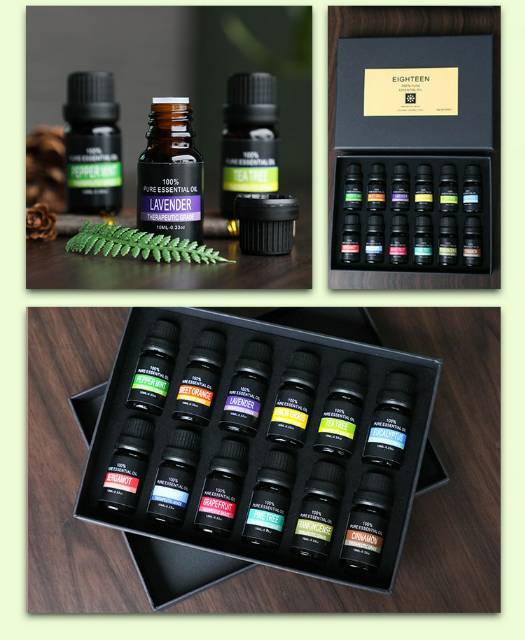 ESSENTIAL OIL PURE EIGHTEEN AROMATHERAPY DIFFUSER HUMIDIFIER 10 ML AROMATERAPI MINYAK ESSENSIAL