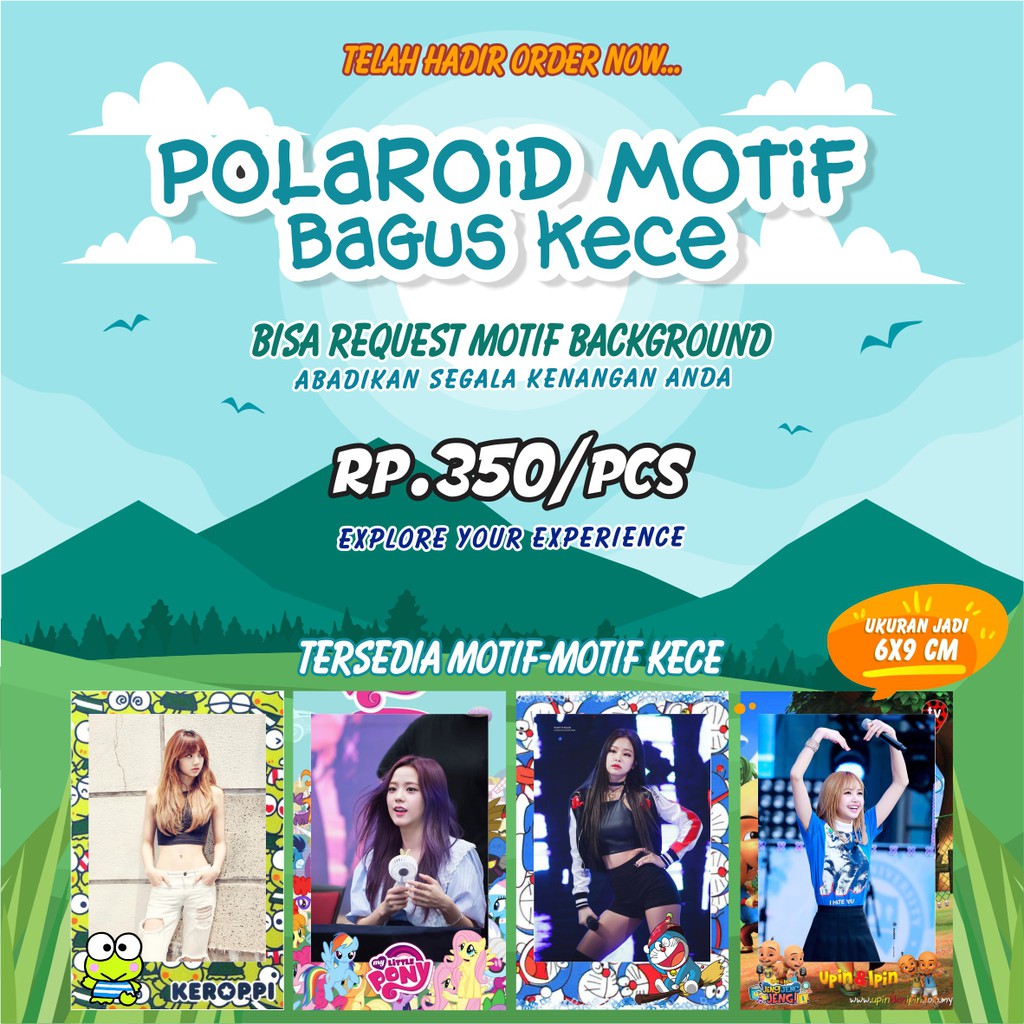 cetak foto polaroid motif ukuran 2r (6x9) cm | Shopee ...