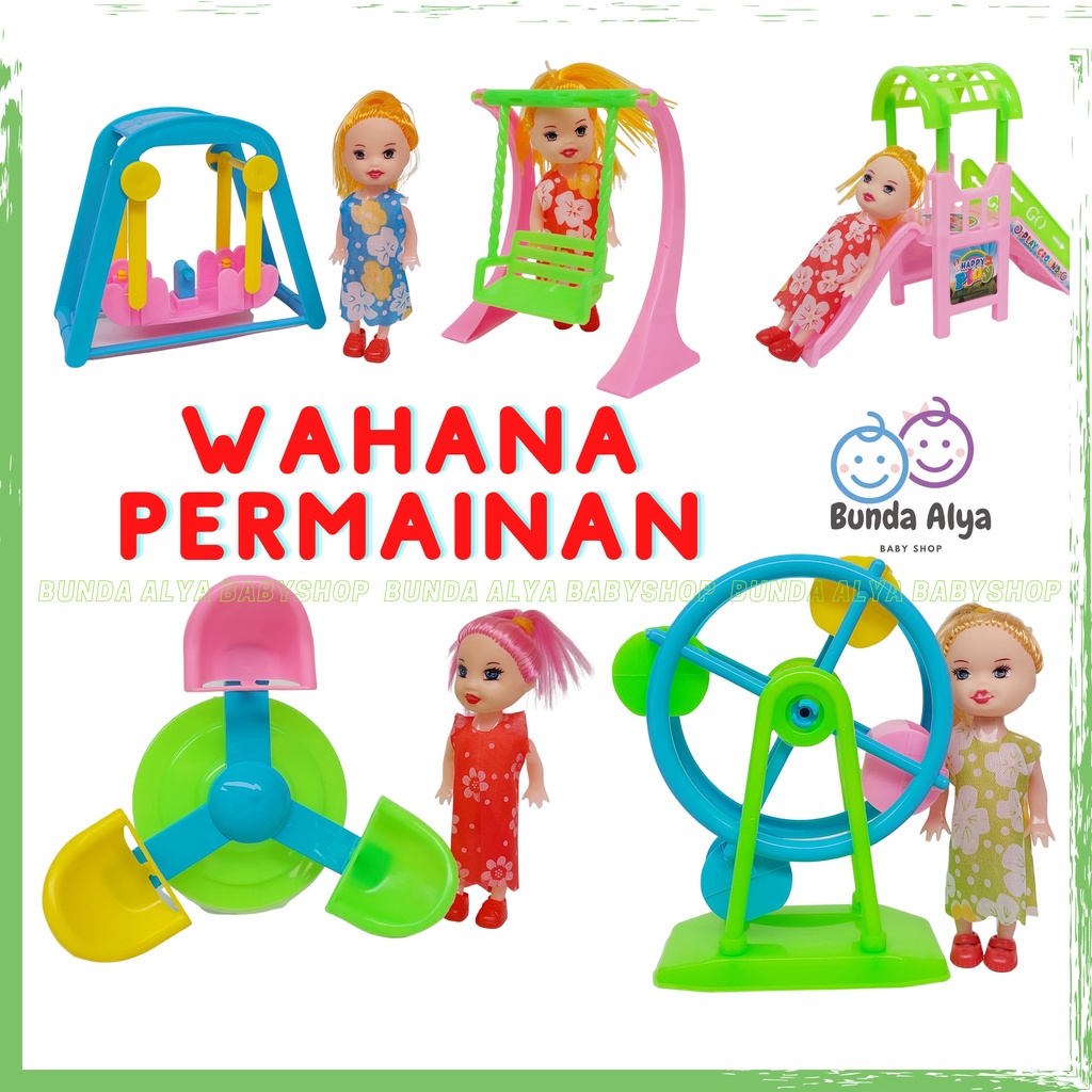 Mainan Boneka Mini Anak Lengkap Dengan Wahana Permainannya Ada Lima Pilihan Variasi Mainan dan Bonekanya Funny Park