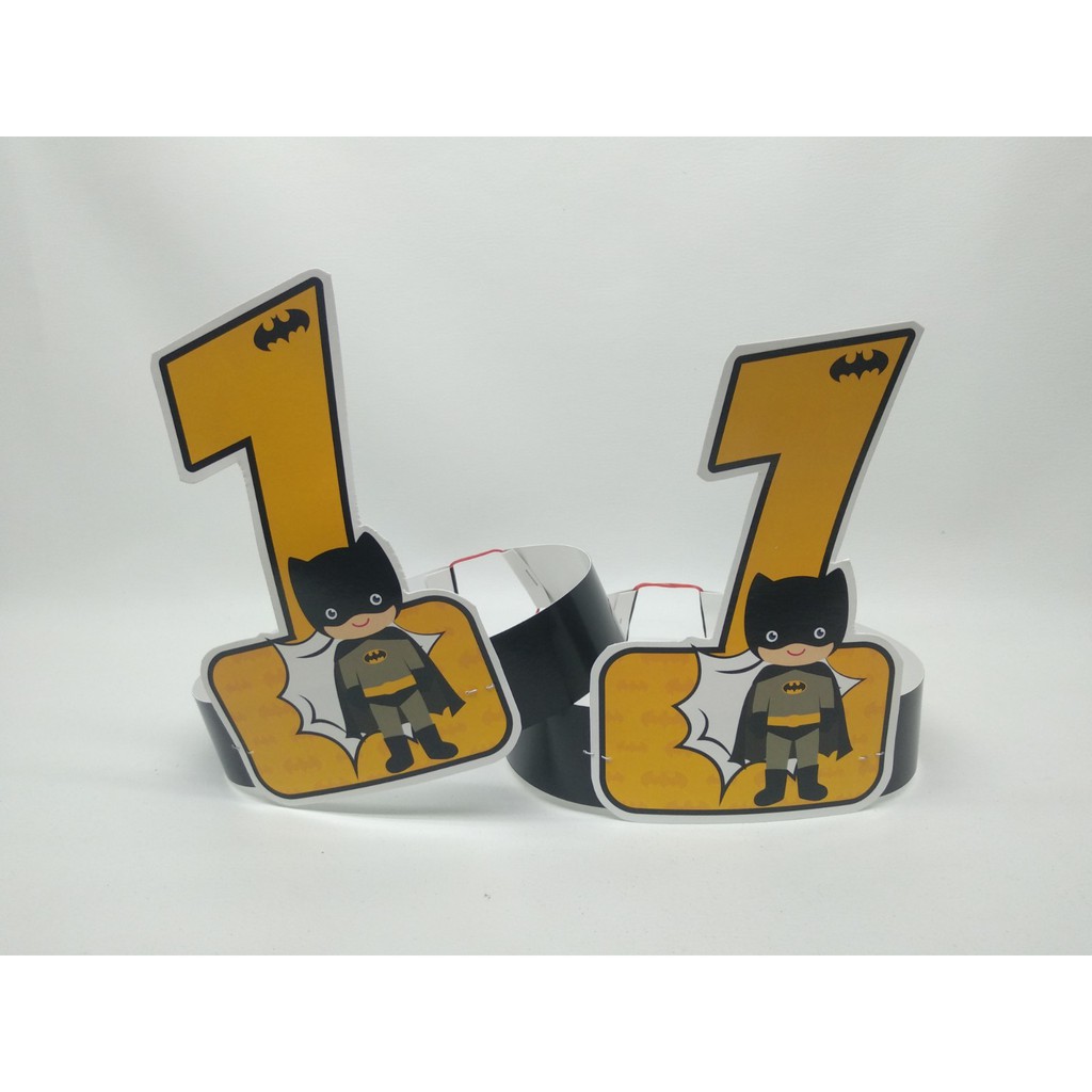 topi melingkar batman / topi ulang tahun melingkar batman / topi custom batman