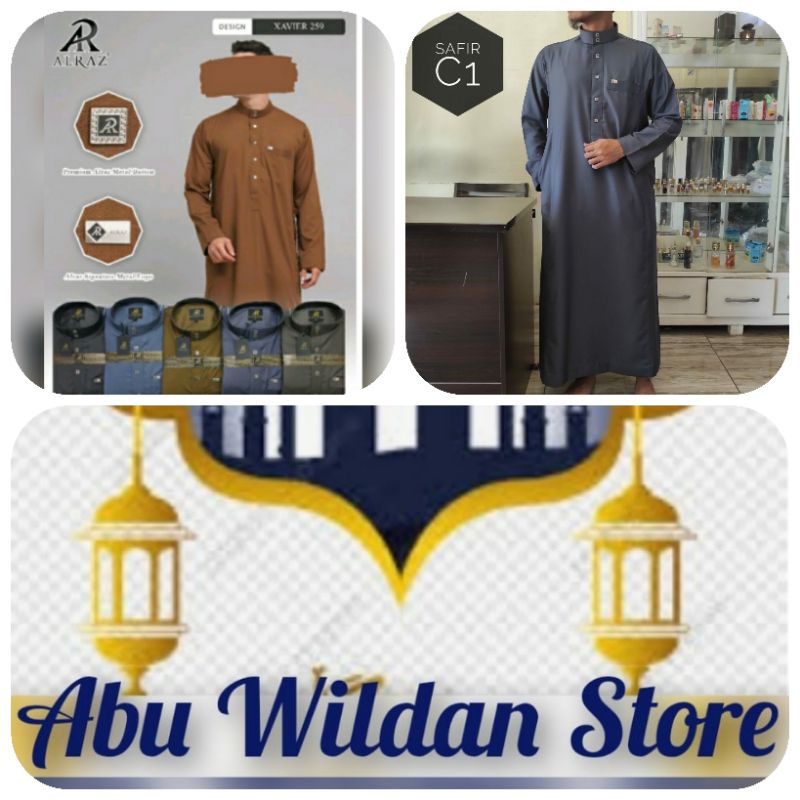 Gamis/Jubah HARAMAIN AL RAZ Katun Semi Woll Model SAFIR Non Manset