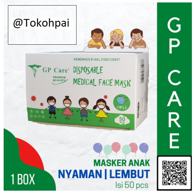 MASKER ANAK EARLOOP MOTIF KARTUN | GP CARE | MASKER ANAK