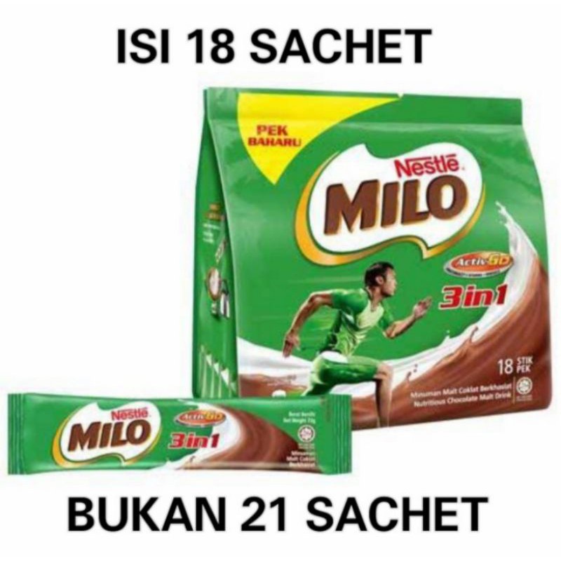 

MILO MALAYSIA 3 IN 1 ( 18 SACHET X 33 GRAM )