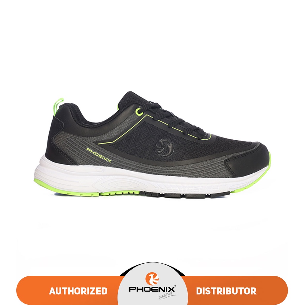 Phoenix Tritan Sepatu Running Pria - Black/Green