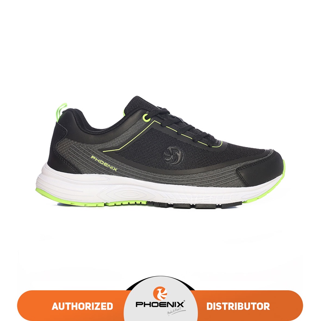 Phoenix Tritan Sepatu Running Pria - Black/Green