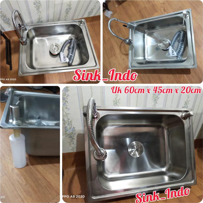 Bak Cuci Piring Stainless 1 Lubang Kitchen Sink Westafel Cuci Piring Storeterupdate