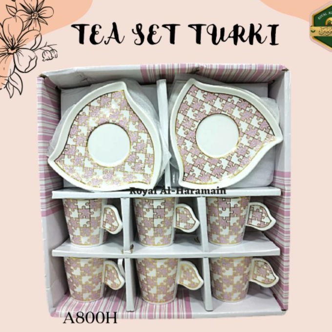 Gelas sahi motif - gelas teh arab kopi - gelas motif lucu - tea set turki antik - gelas cangkir A800