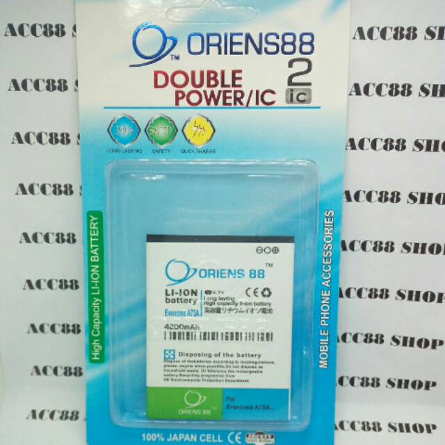 Baterai Batre Battery Double Power OR88/ Oriens88 Evercoss A75A