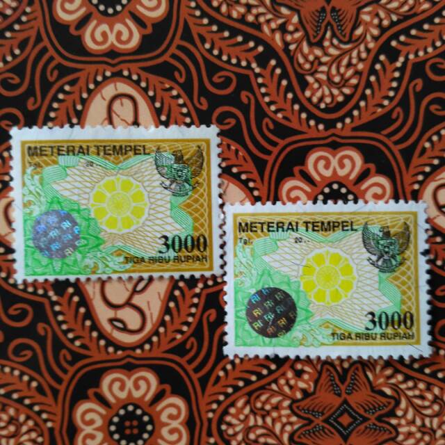 Materai 3000 Rupiah Tahun 2000, 2001, 2002 Original - MTR017