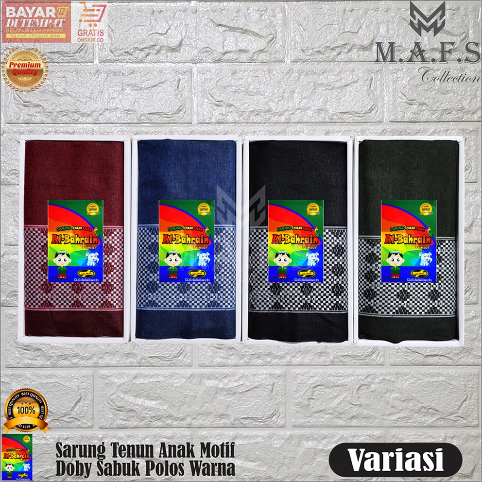 Sarung Anak Al~bahrain Motif Doby Tumpal Polos Warna New