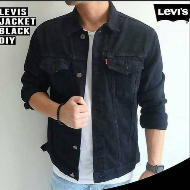 READY JAKET JEANS DENIM PRIA/COWOK 3 WARNA HITAM,BIOBLITZ,BIOWOSH SIZE M, L ,XL