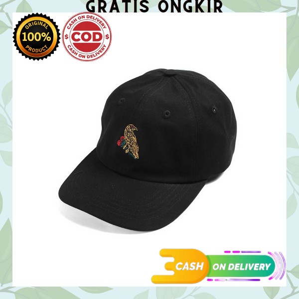 Topi Pria Dewasa Casual Hitam Polos Murah Kekinian Premium - Kode Ga388 Topi Lock Up Import Premium 