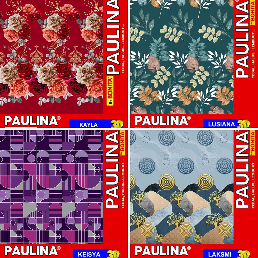 RC Bonita Selimut Paulina Dewasa Motif Bunga dan Minimalis New Desain Ukuran 160x200