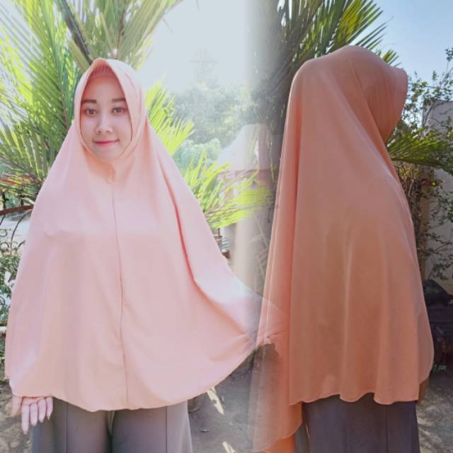 Khimar tasya jumbo , Bahan jersey super , ped antem , UK 90x110