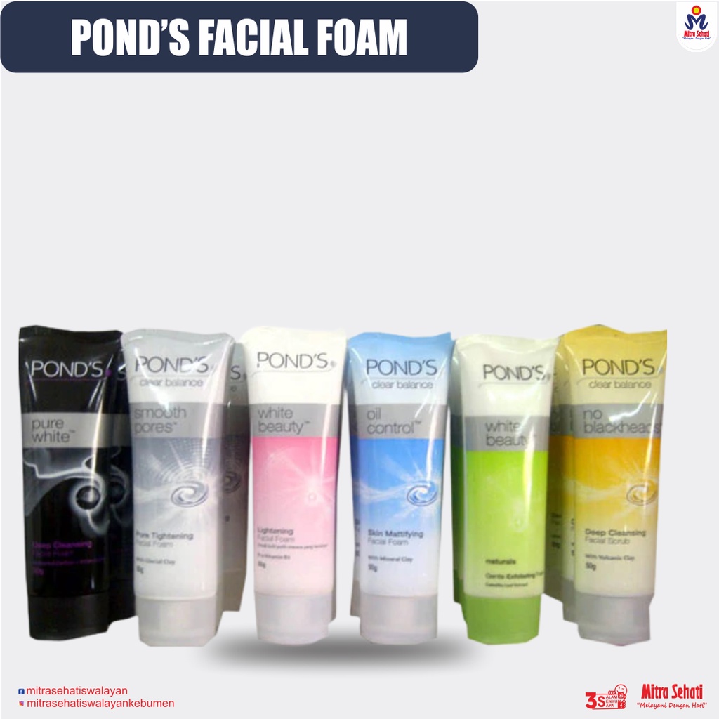 POND’S FACIAL FOAM 100gr / POND’S FACIAL WASH / POND SABUN CUCI MUKA [ Mitra Sehati Swalayan ]