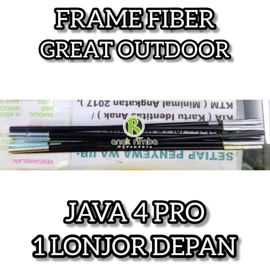FRAME FIBER TENDA DOME JAVA 4 PRO BAGIAN DEPAN PERLONJOR